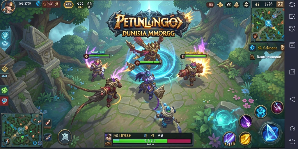 Screenshot menampilkan aksi permainan MMORPG yang mendebarkan.