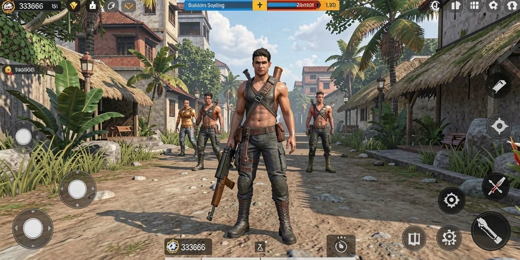 Screenshot menunjukkan gameplay menarik dari 333666 dalam mode Simulation.