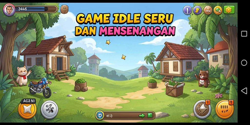 Screenshot gameplay yang menampilkan keberhasilan dalam game Idle.