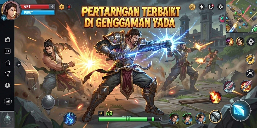 Tampilan seru dari gameplay 6RT yang penuh aksi.