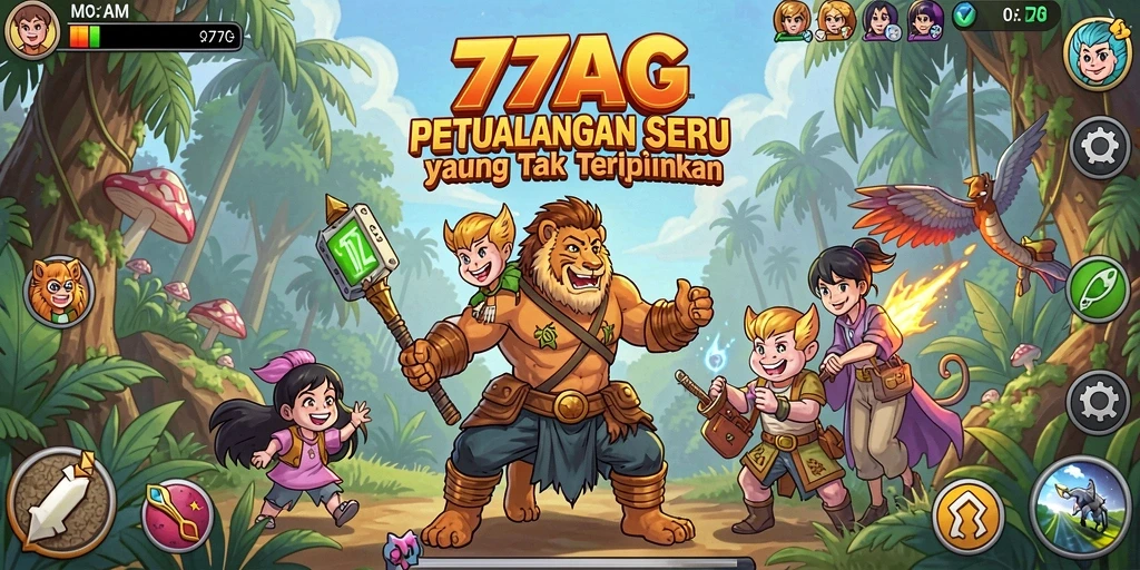 Screenshot menunjukkan gameplay petualangan yang menegangkan dan penuh aksi.