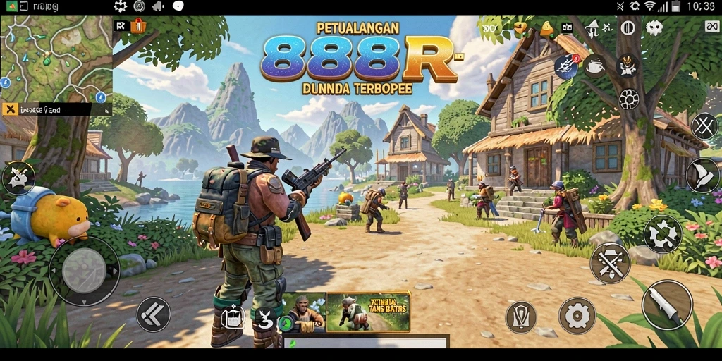 Screenshot 888R menampilkan aksi eksplorasi di dunia terbuka yang menakjubkan.