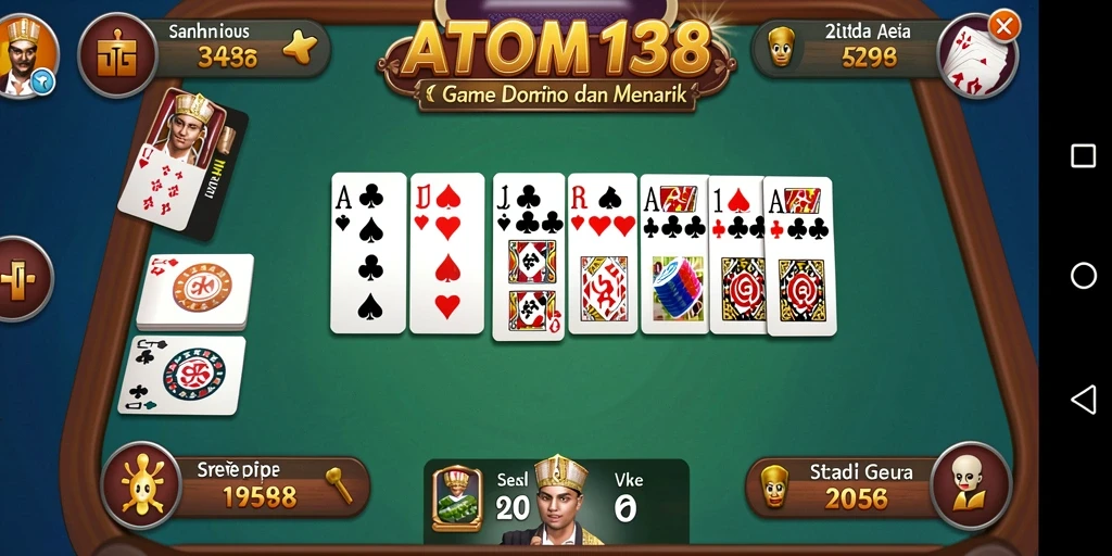 Screenshot gameplay ATOM138 yang penuh aksi dan strategi dari permainan Domino.