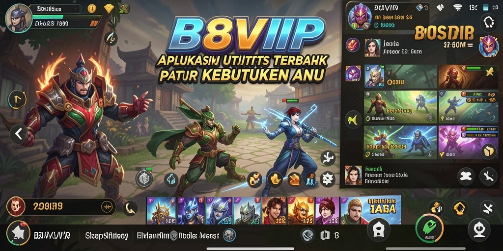 Screenshot B8VIP menampilkan antarmuka pemanfaatan utility yang user-friendly.