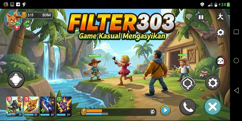 Tampilan gameplay FILTER303 dengan serunya tantangan Casual.