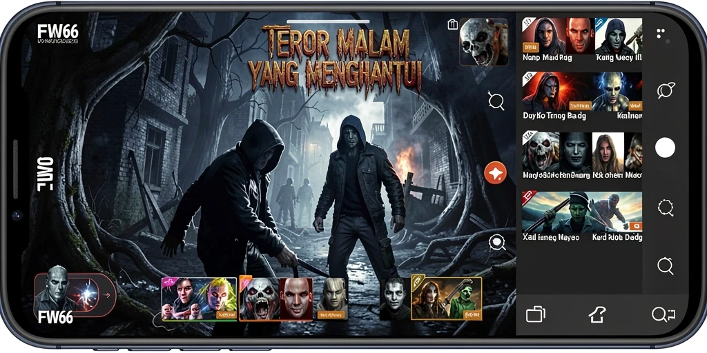 Screenshot gameplay FW66 menampilkan kengerian yang mendalam.