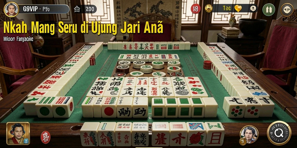 Screenshot menampilkan gameplay mahjong yang menarik dan interaktif dalam G9VIP.