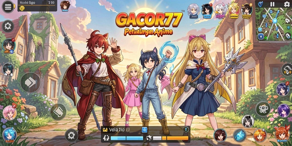 Gameplay GACOR77 yang menampilkan pertarungan karakter Anime yang seru.