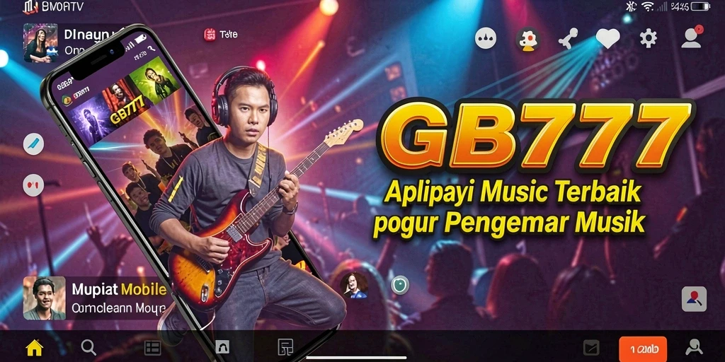 Screenshot gameplay GB777 yang menampilkan antarmuka aplikasi musik.