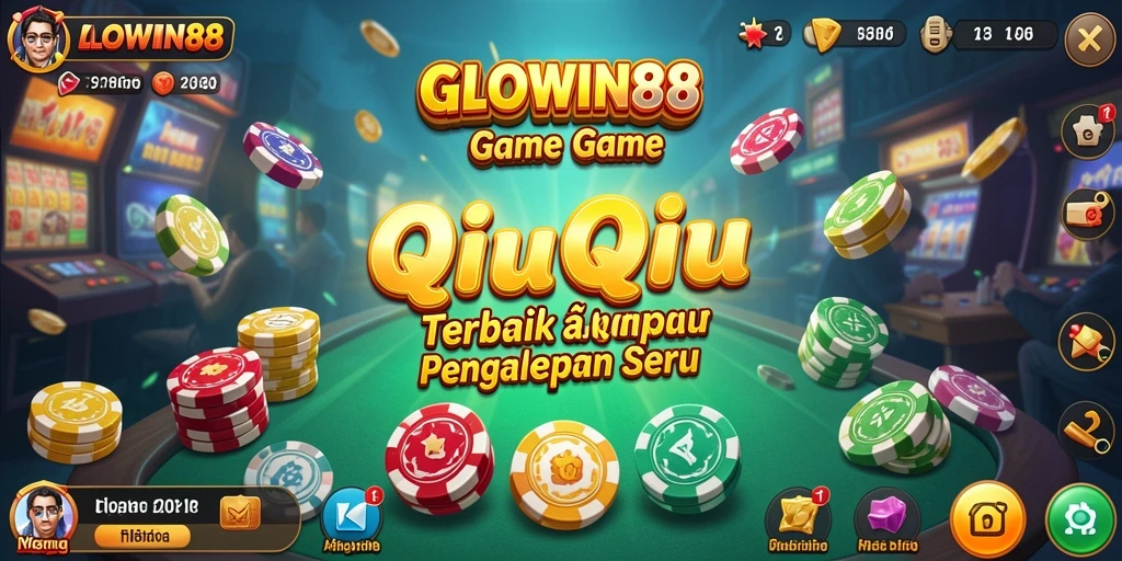 Screenshot gameplay GLOWIN88 yang menampilkan aksi seru QiuQiu.