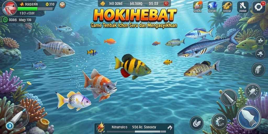 Gameplay seru HOKIHEBAT menembak ikan yang mengasyikkan.