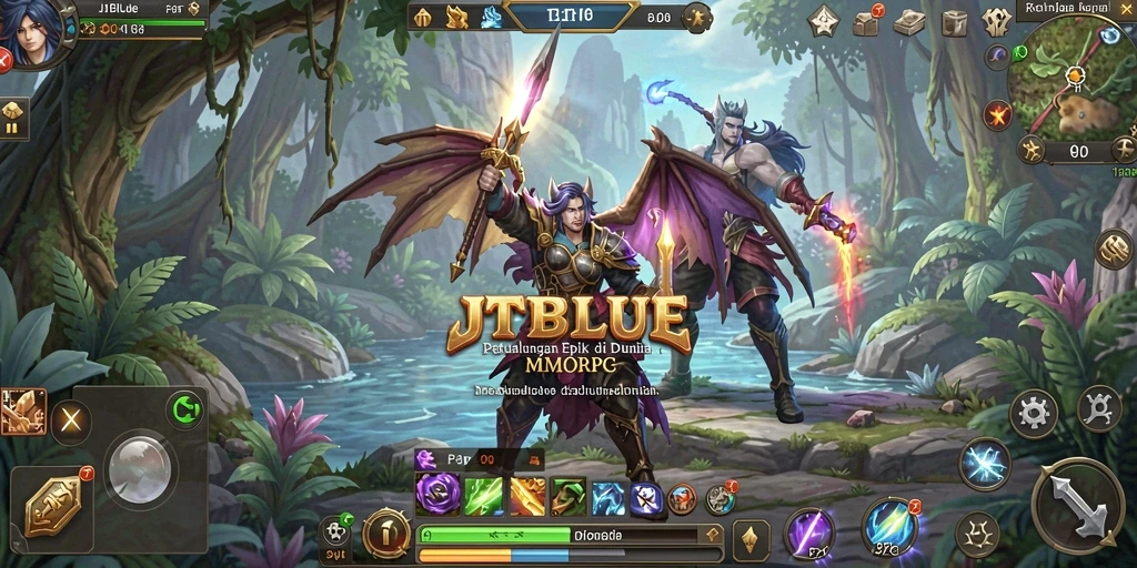 Tampilan gameplay JTBLUE yang mendebarkan dalam dunia MMORPG.