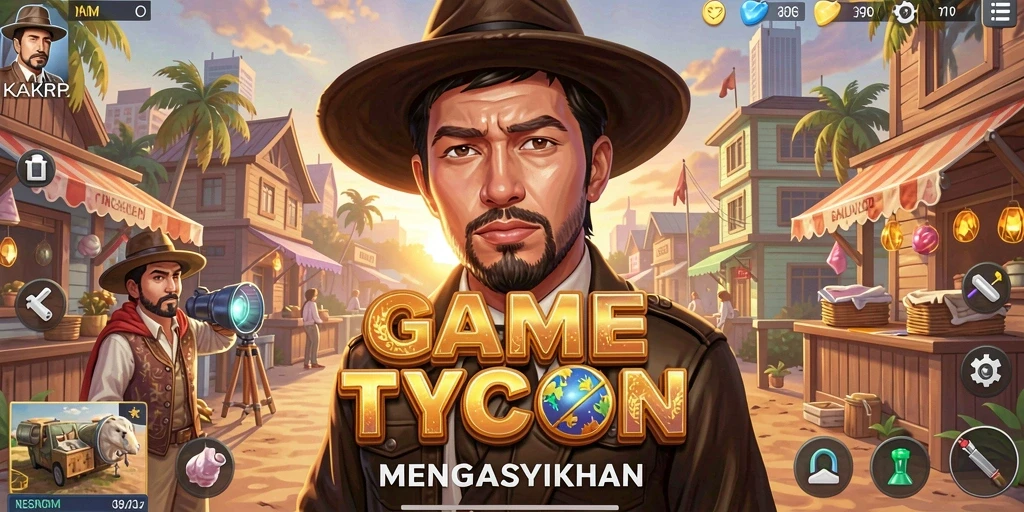 Screenshot gameplay KAKRP menampilkan momen pengelolaan bisnis yang seru.