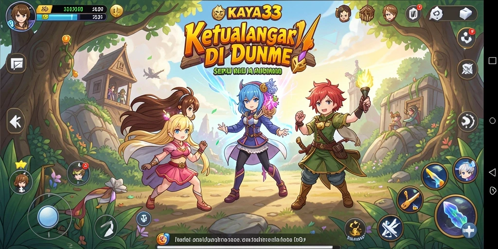 Screenshot gameplay KAYA33 menampilkan aksi mendebarkan dan karakter animasi yang menarik.