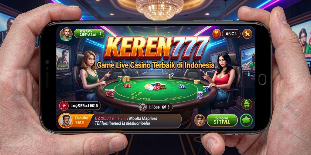 Tampilan gameplay Live Casino KEREN777 dengan dealer profesional.