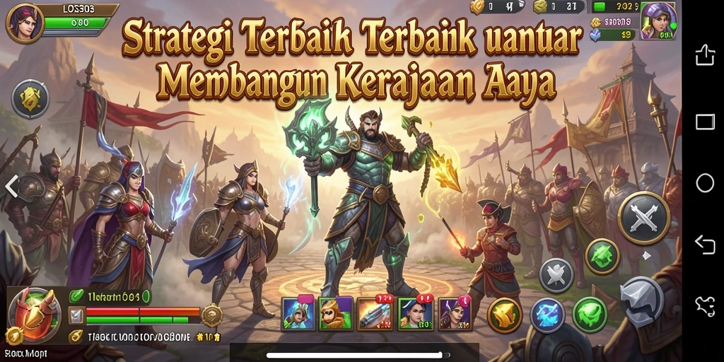 Tampilan gameplay SLG yang mendalam dan strategis.
