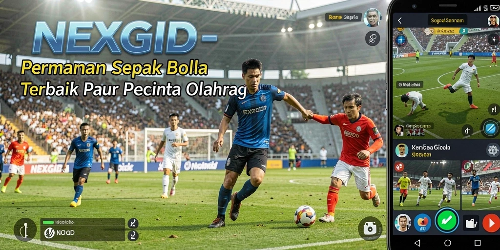 Tampilan gameplay <strong>NEXGID</strong> yang menegangkan dalam aksi sepak bola.