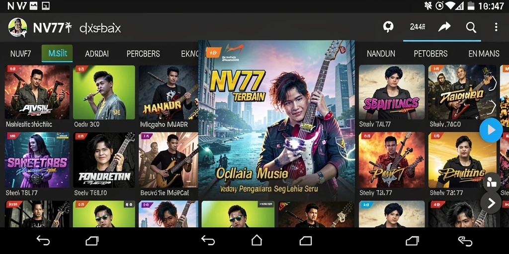 Tampilan screenshot NV77 yang menampilkan gameplay Music yang seru.