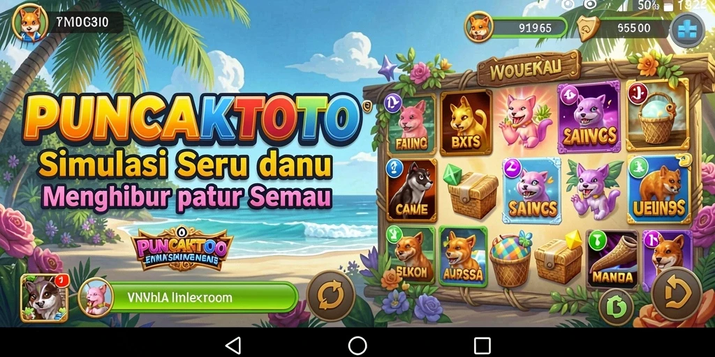 Screenshot menunjukkan gameplay interaktif dan menawan dari PUNCAKTOTO.