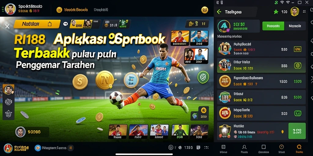 Screenshot utama RI188 dengan tampilan taruhan olahraga yang menarik.
