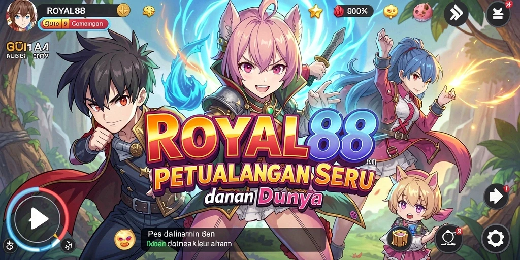 Tampilan menarik dari gameplay <strong>ROYAL88</strong> dalam dunia Anime.
