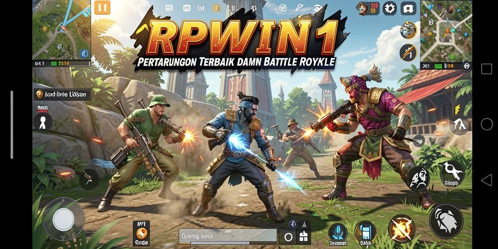 Gameplay seru dalam RPWIN1 dengan pertempuran Battle Royale.