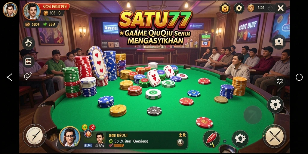 Tangkapan layar SATU77 menampilkan keseruan bermain QiuQiu.