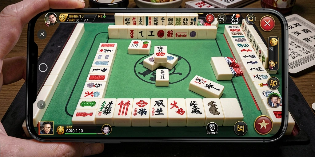 Screenshot gameplay SBOBET menampilkan momen seru bermain Mahjong.