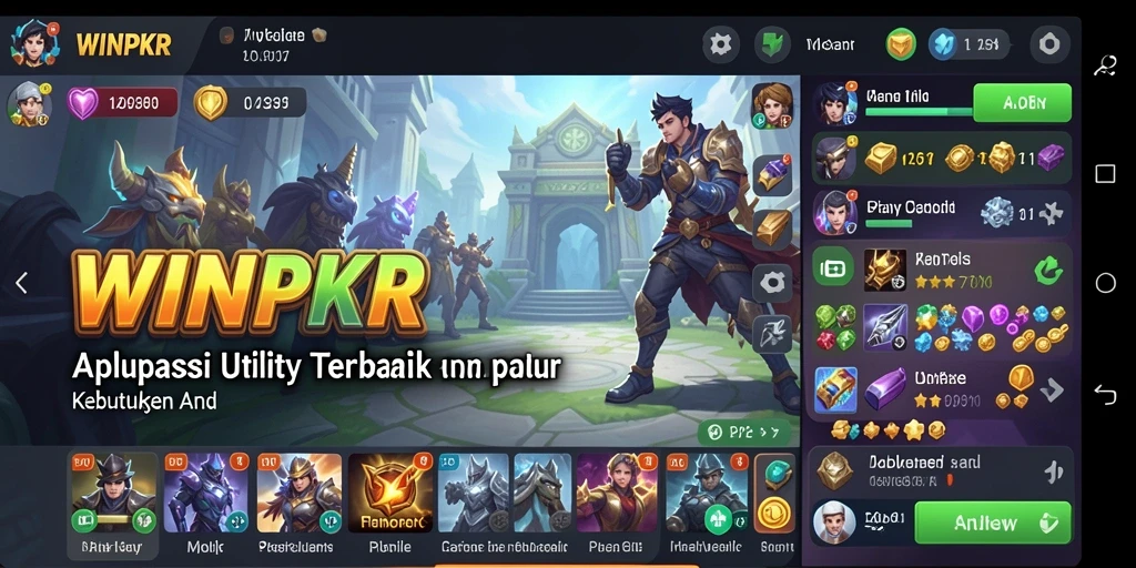 Screenshot layar WINPKR yang menunjukkan berbagai fitur utility.