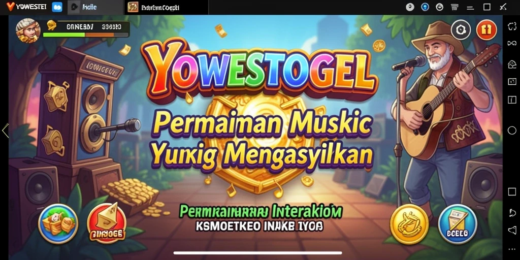 Tampilan antarmuka interaktif permainan musik YOWESTOGEL.