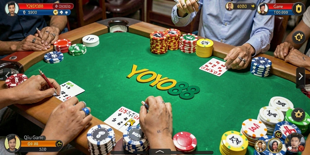 Tampilan gameplay seru dan interaktif dalam YOYO88 QiuQiu.